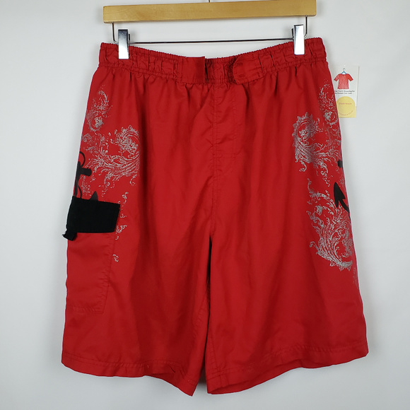 Water Sport Other - Water Sport Mens Swim Trunks Sz L 36/38 Red